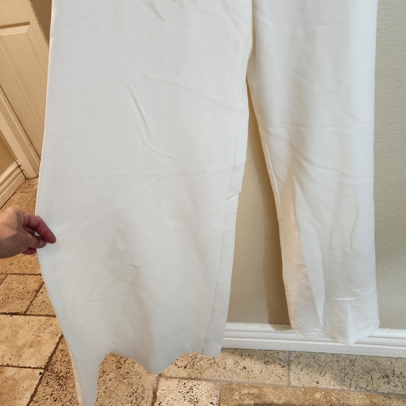 SOLD DO NoT BUY lack Halo White High Rise Wide Leg Pants Wedding - Picture 10 of 11